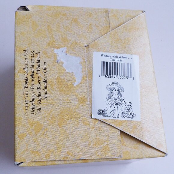 Yesterdays Child Vintage BOYDS BEARS Figurine Whitney w/ Wilson Tea Party #3523 - Picture 12 of 13